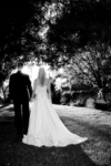 bride and groom silhouette