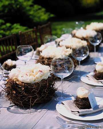 birds nest centerpiece