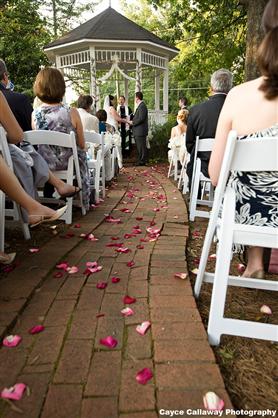 outdoor wedding in a gazebo