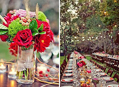 outdoor wedding table decoration