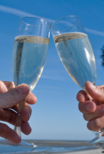 wedding toasts, champagne glasses