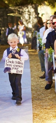 here comes the bride wedding sign