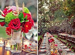 outdoor wedding table decoration